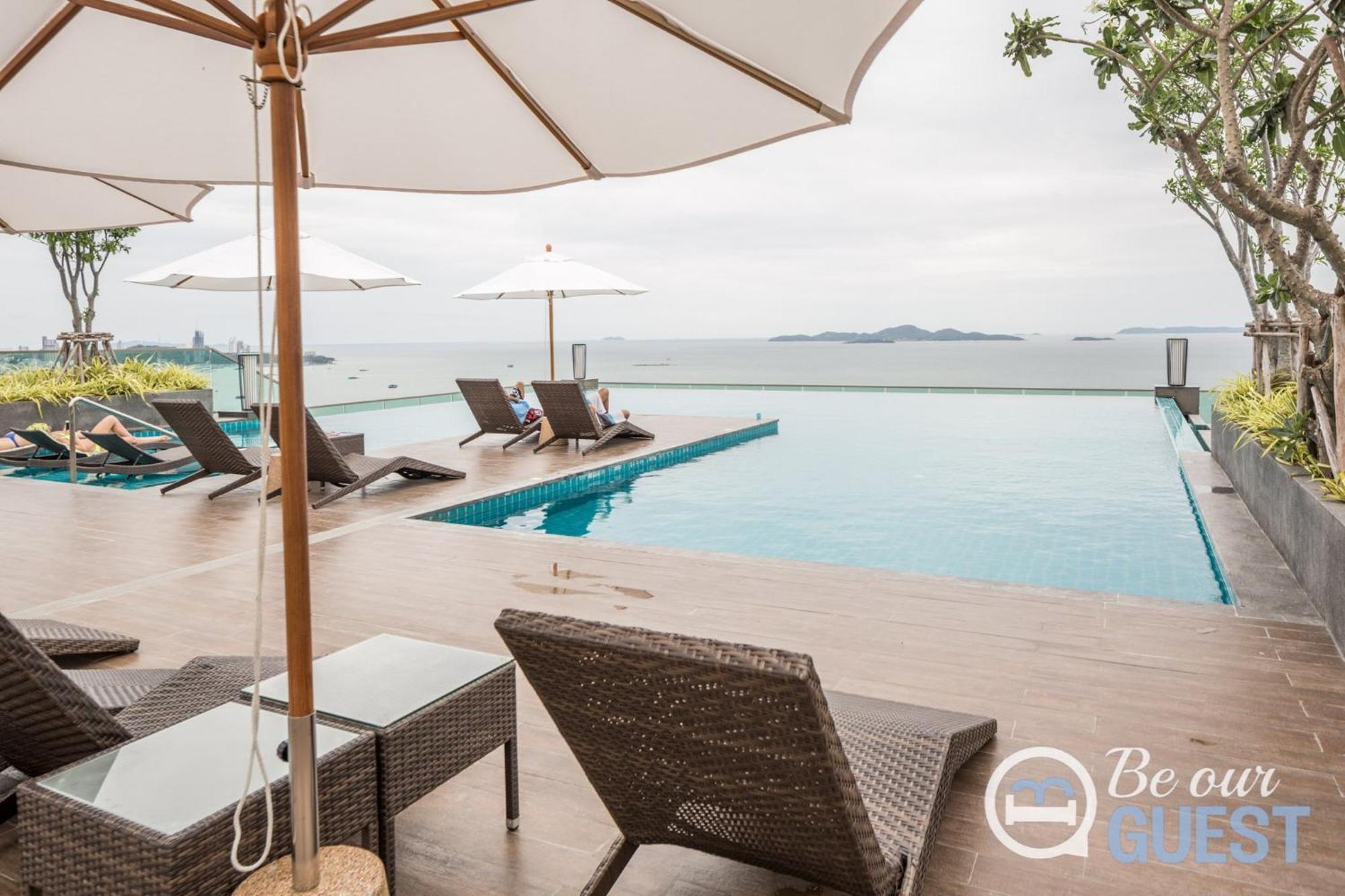 Stunning Sea View Condo On The Beach - Monthly Stay Pattaya Bagian luar foto